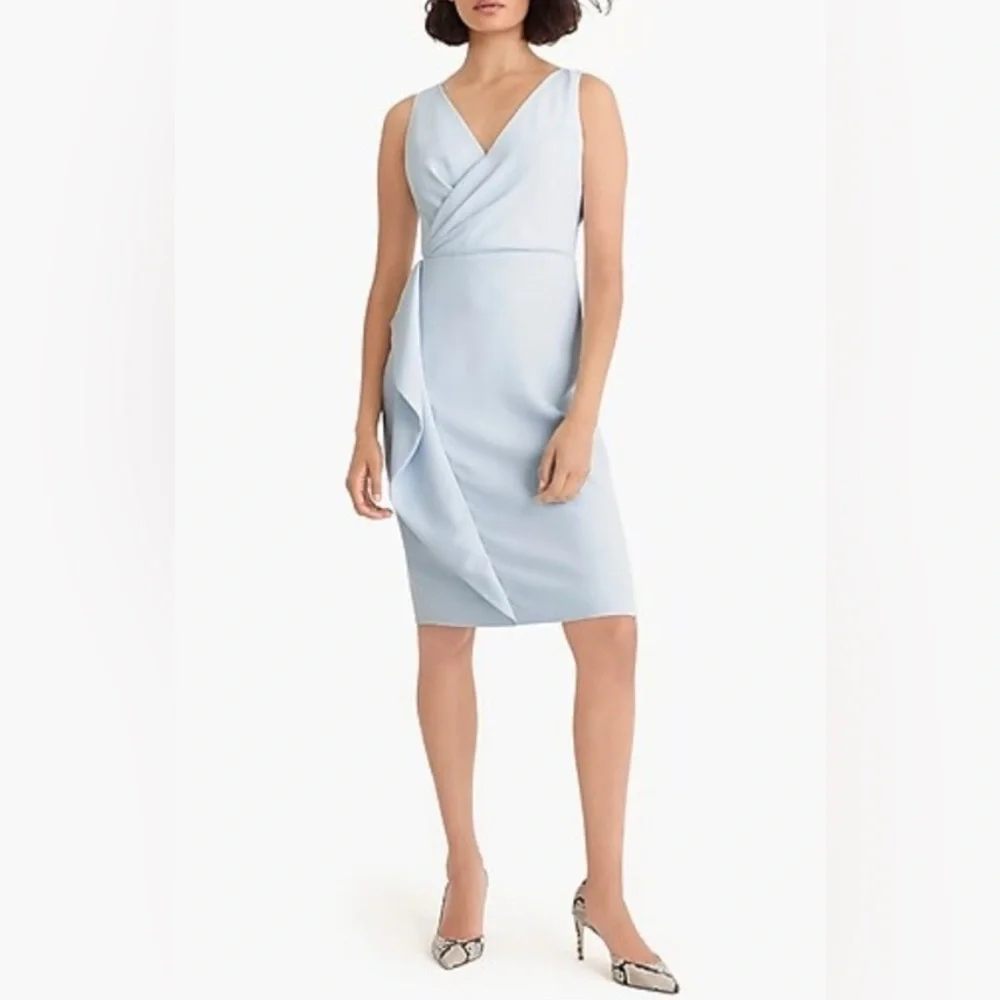 NWT J.Crew 365 Light Powder Blue Side-sash Dress Career Cocktail Event Sz 4 Work